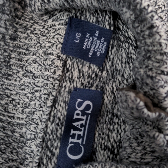 CHAPS 1/4 Button Colorblock Striped Knit Sweater - Picture 6 of 11